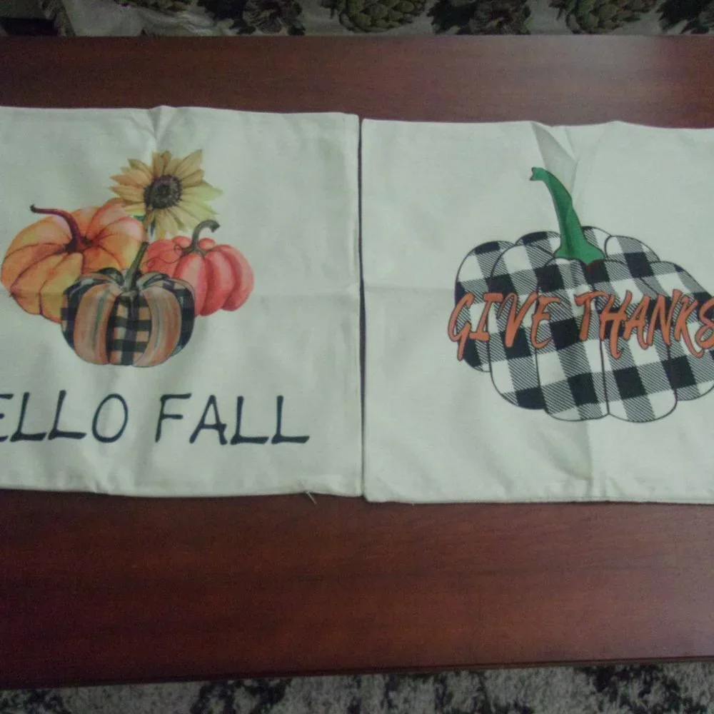 Bundle of 4 Fall/Autumn/Thanksgiving Pillow case covers